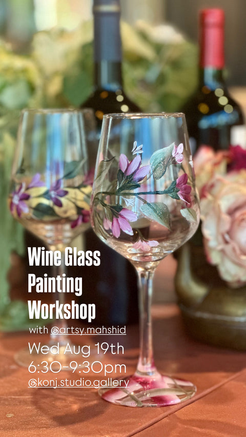 Wine Glass Painting - Aug 19